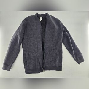 lululemon ivivva athletica‎ Dark Gray fleece lined Sherpa Sweatshirt Sz 14